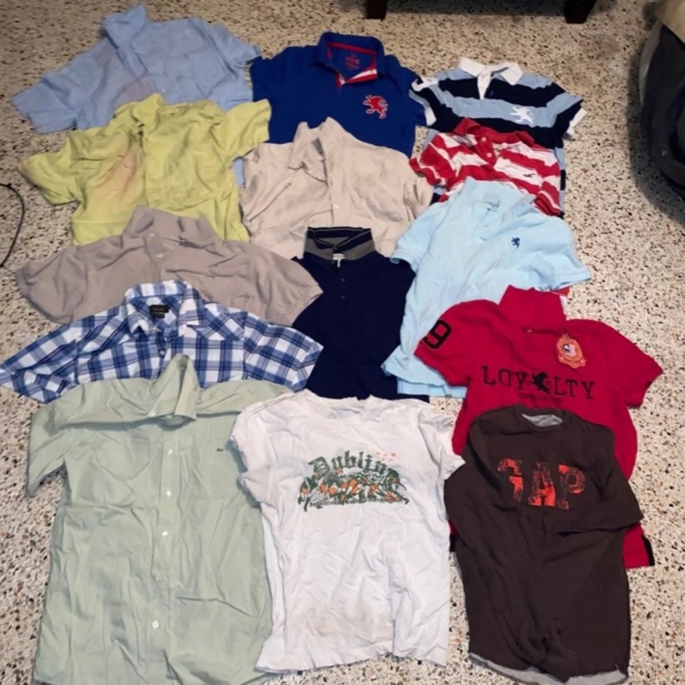 14 shirt lot  brand sizes s express, Lacoste, Zara